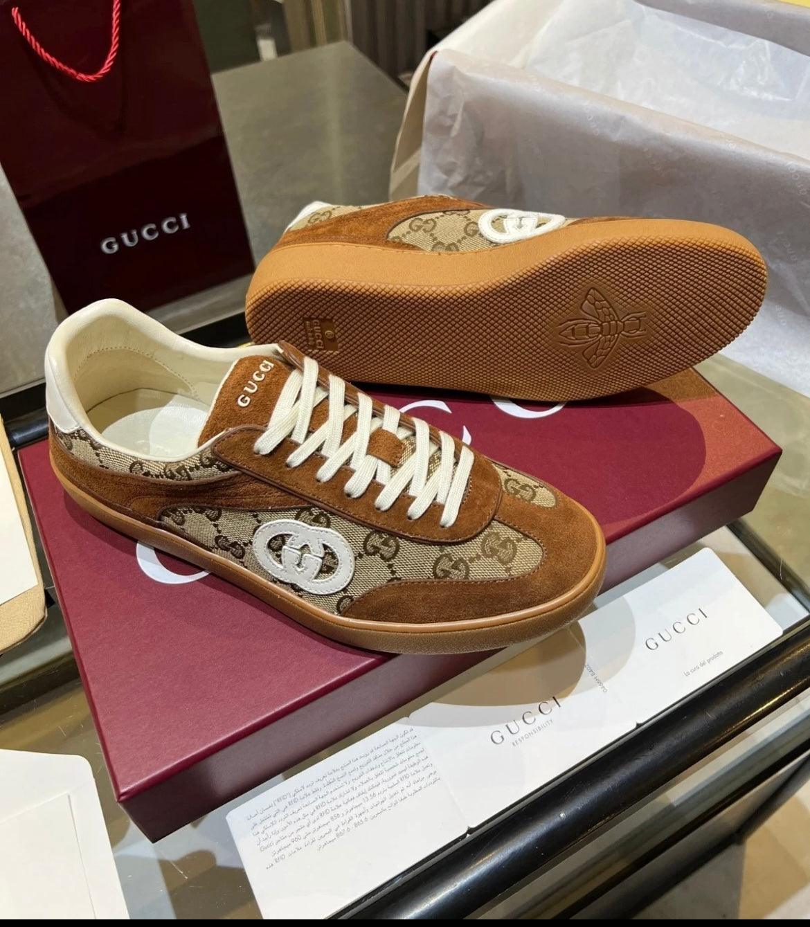 G74 GG Canvas & Suede Sneakers